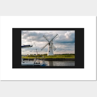 Thurne Mill at Thurne Mouth in the Norfolk Broads Posters and Art